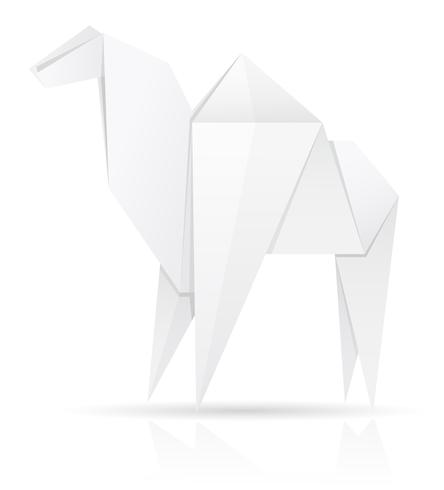 origami papper kamel vektor illustration