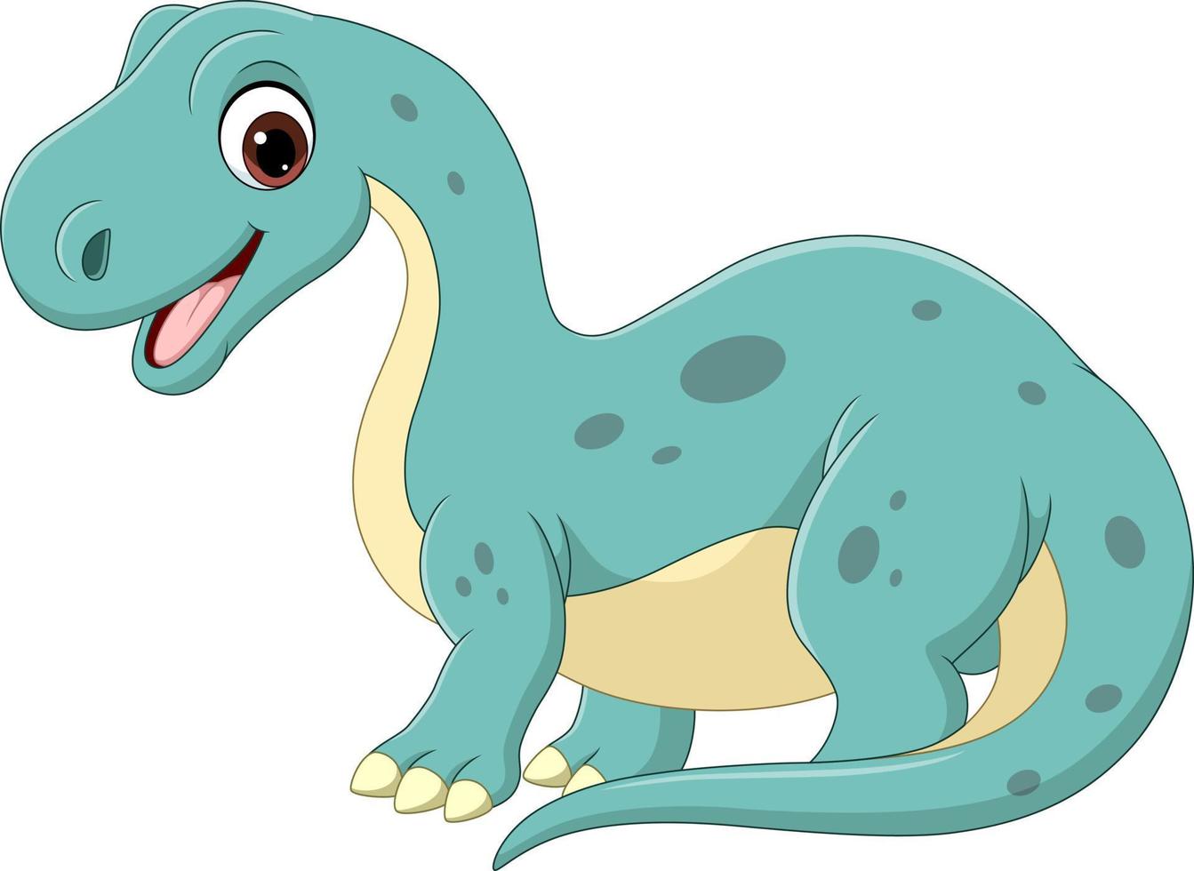 Cartoon lustige Baby Brontosaurus Dinosaurier vektor