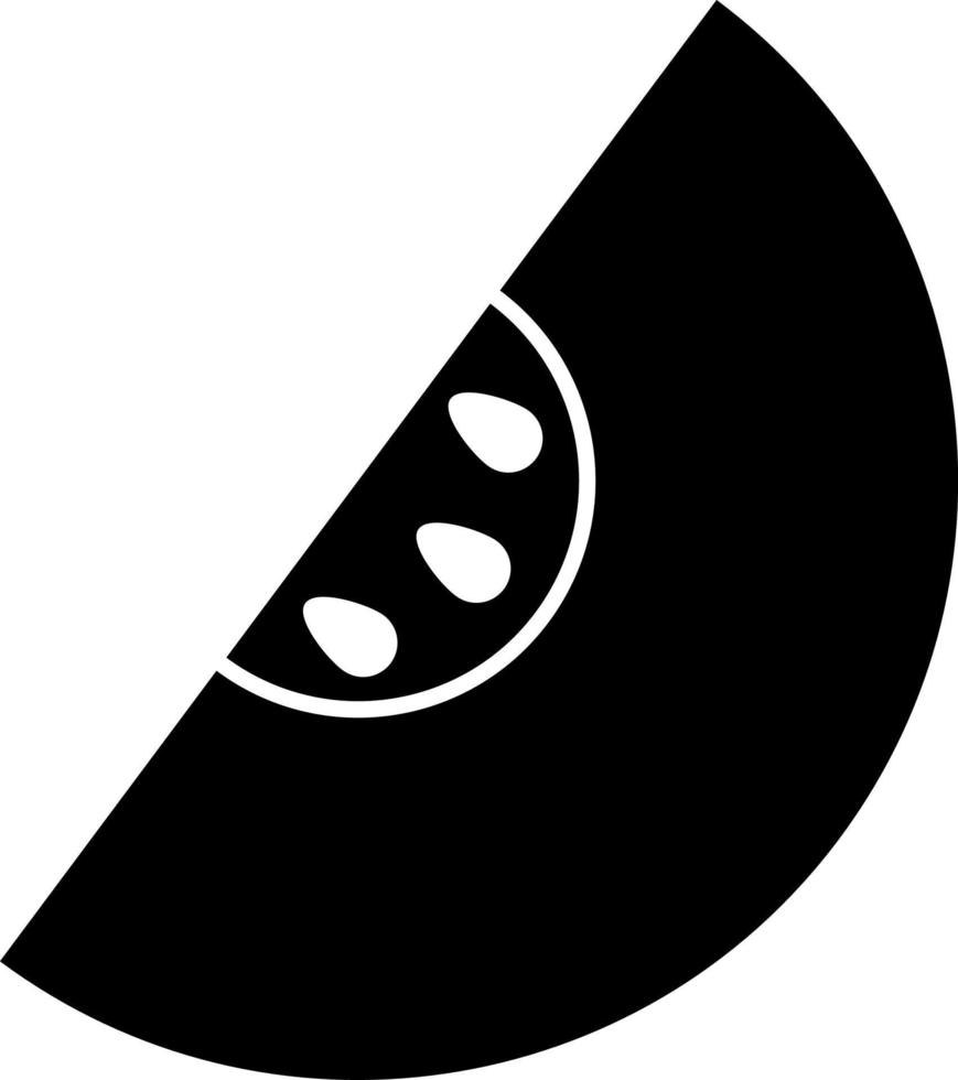 Honigmelone Glyphe Symbol Fruchtvektor vektor