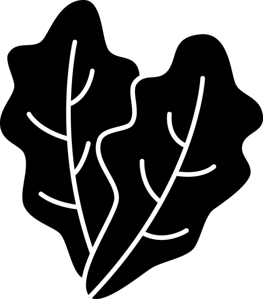 Salat-Glyphen-Symbol Gemüsevektor vektor