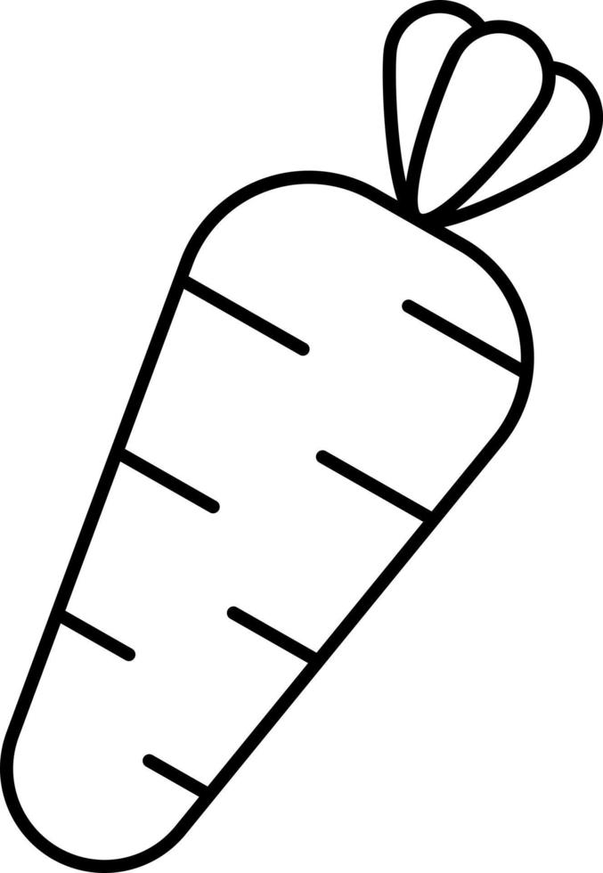 Karotten-Gliederungssymbol Gemüsevektor vektor