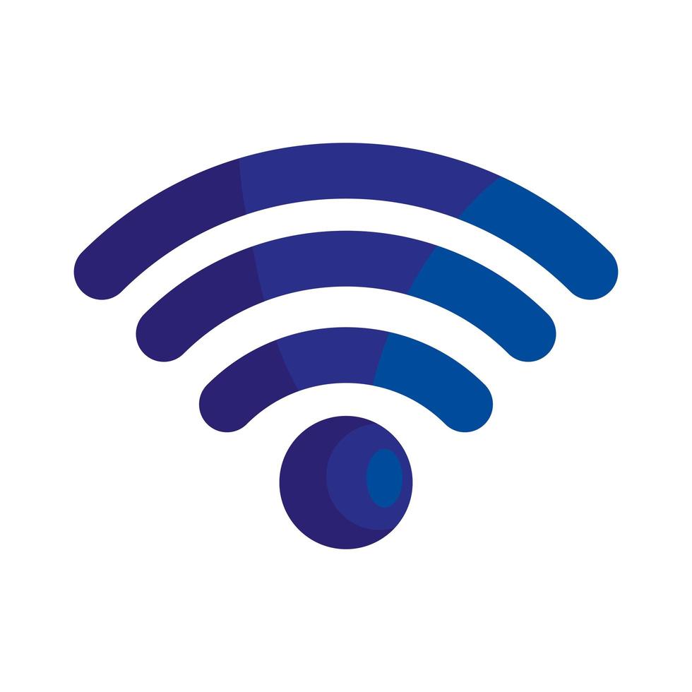 wifi-ikon, wifi-signalsymbol på vit bakgrund vektor