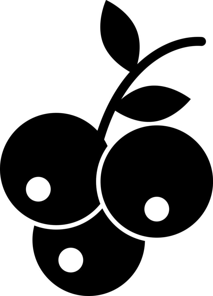 Heidelbeer-Glyphen-Symbol Fruchtvektor vektor