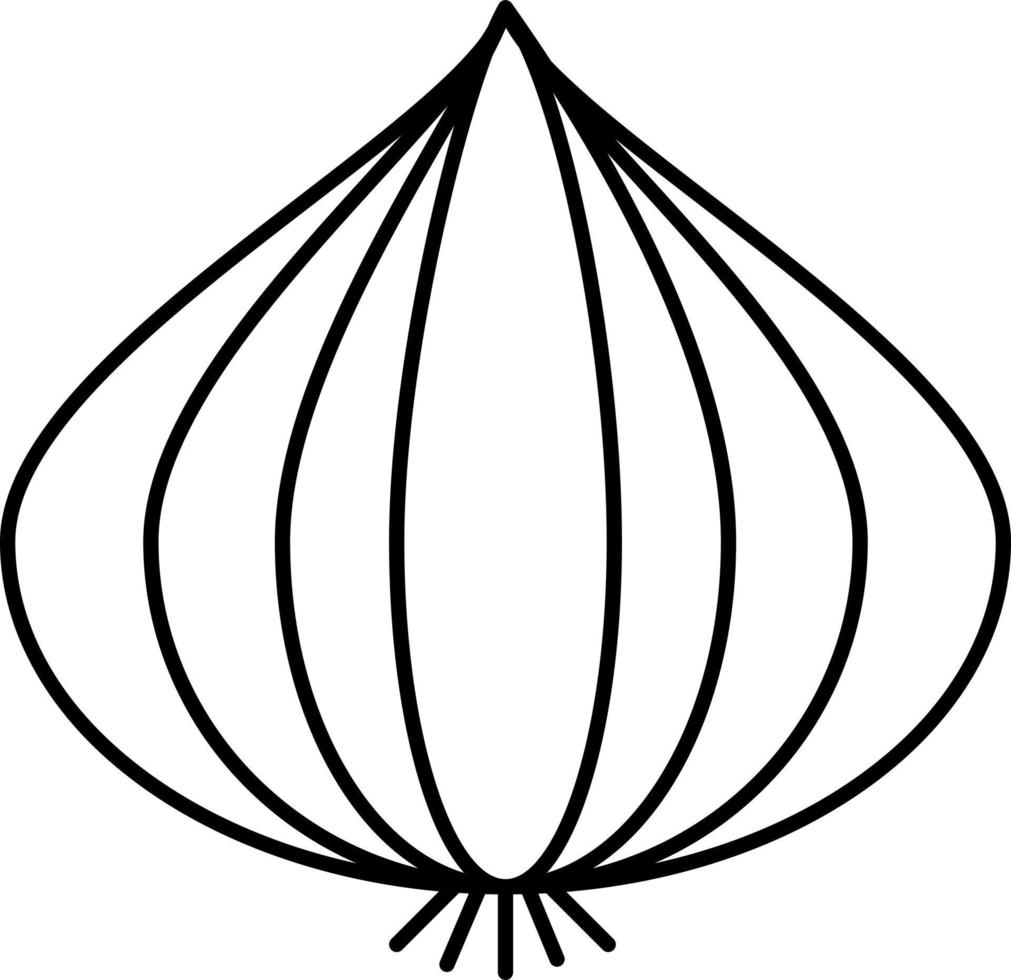 Zwiebel Gliederungssymbol Gemüsevektor vektor
