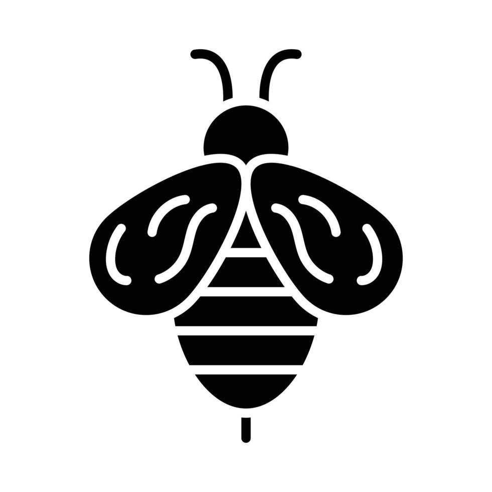 Biene Glyphe Symbol Tiervektor vektor