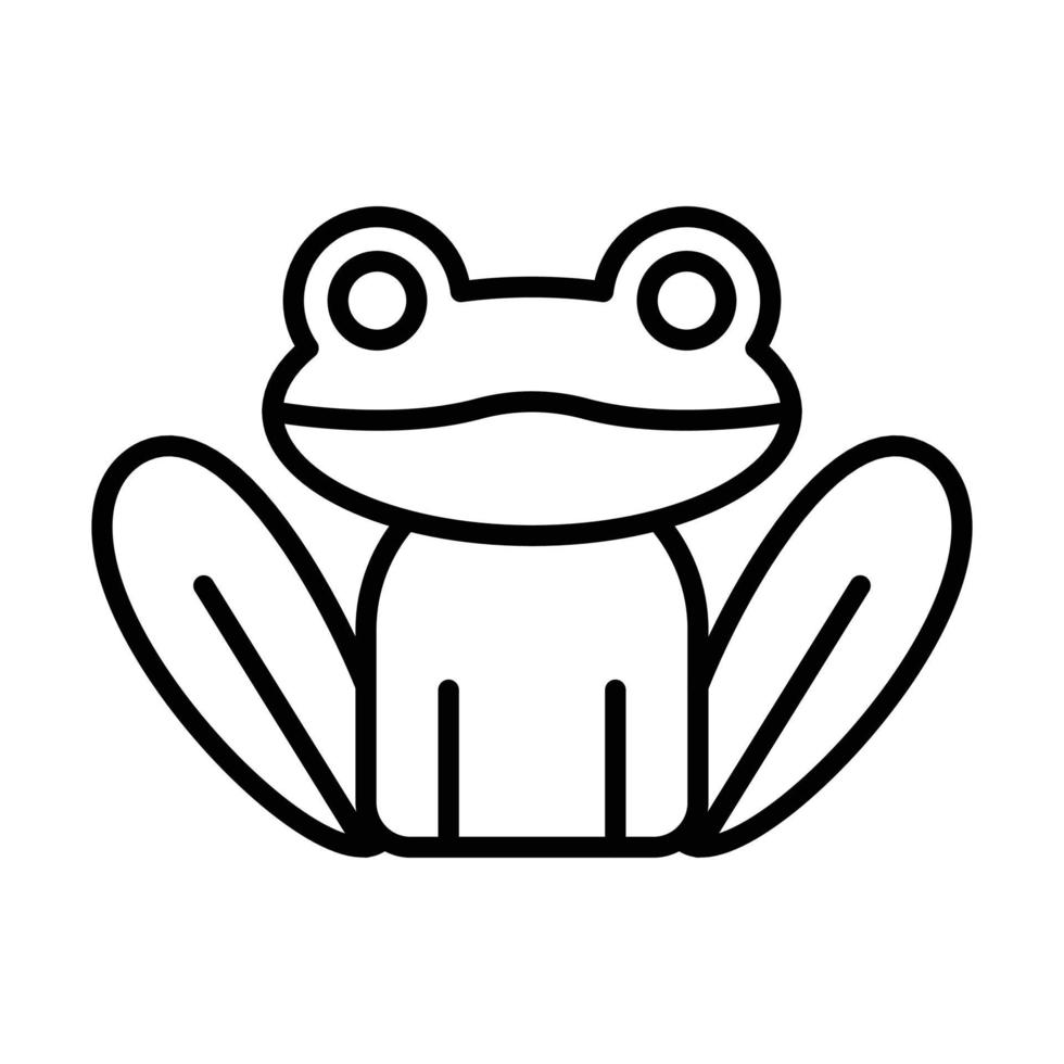 Frosch Umriss Symbol Tiervektor vektor