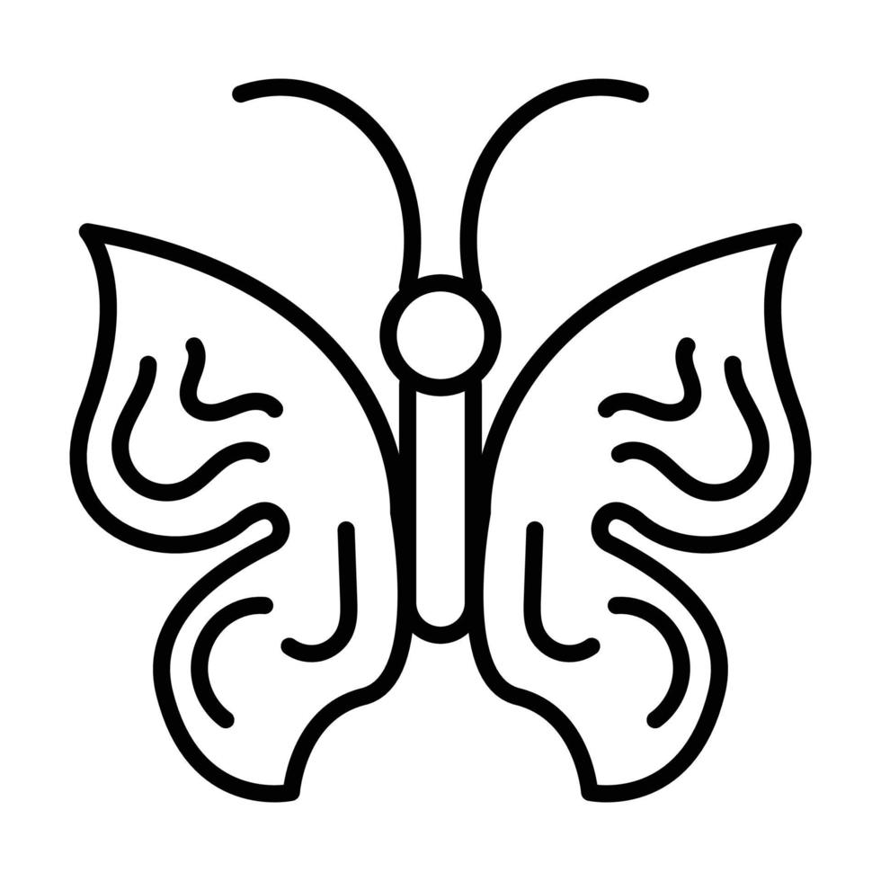 Schmetterling Umriss Symbol Tiervektor vektor
