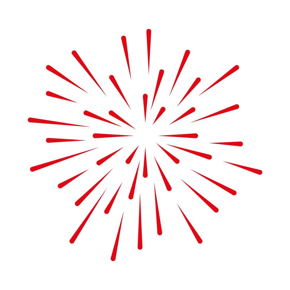 isolierte feier feuerwerk explosion vektor design