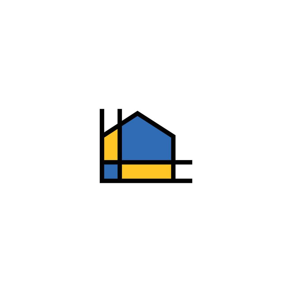 Einzigartiges, modernes und professionelles Design für das Logo der Hausrenovierung vektor