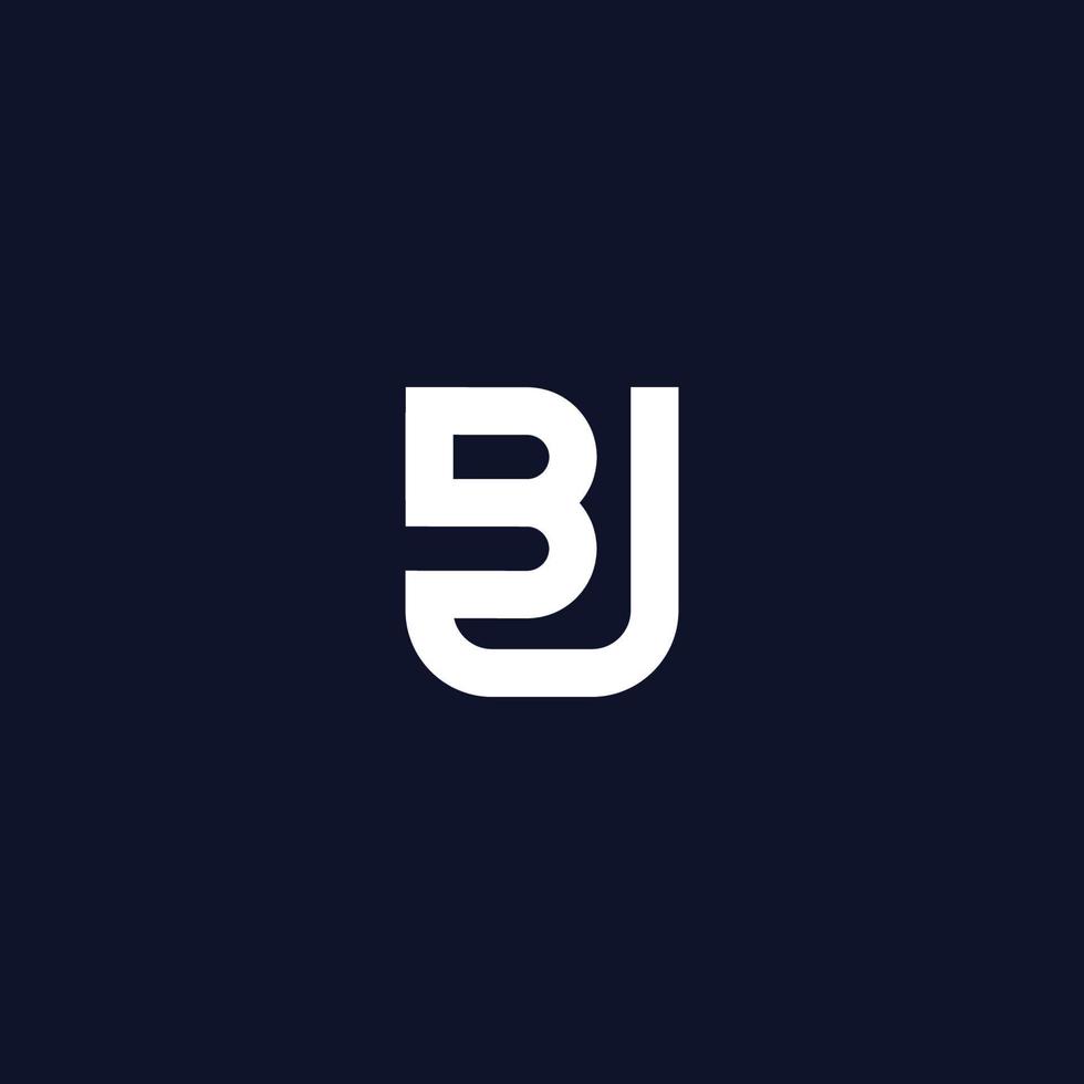 initials bu-logotypen är enkel och modern vektor