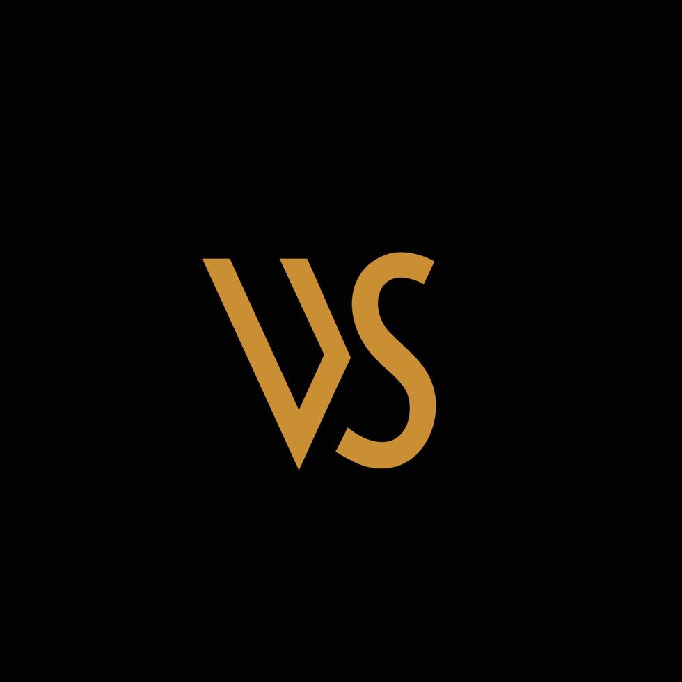 das design des ws initialen logos ist modern und elegant vektor