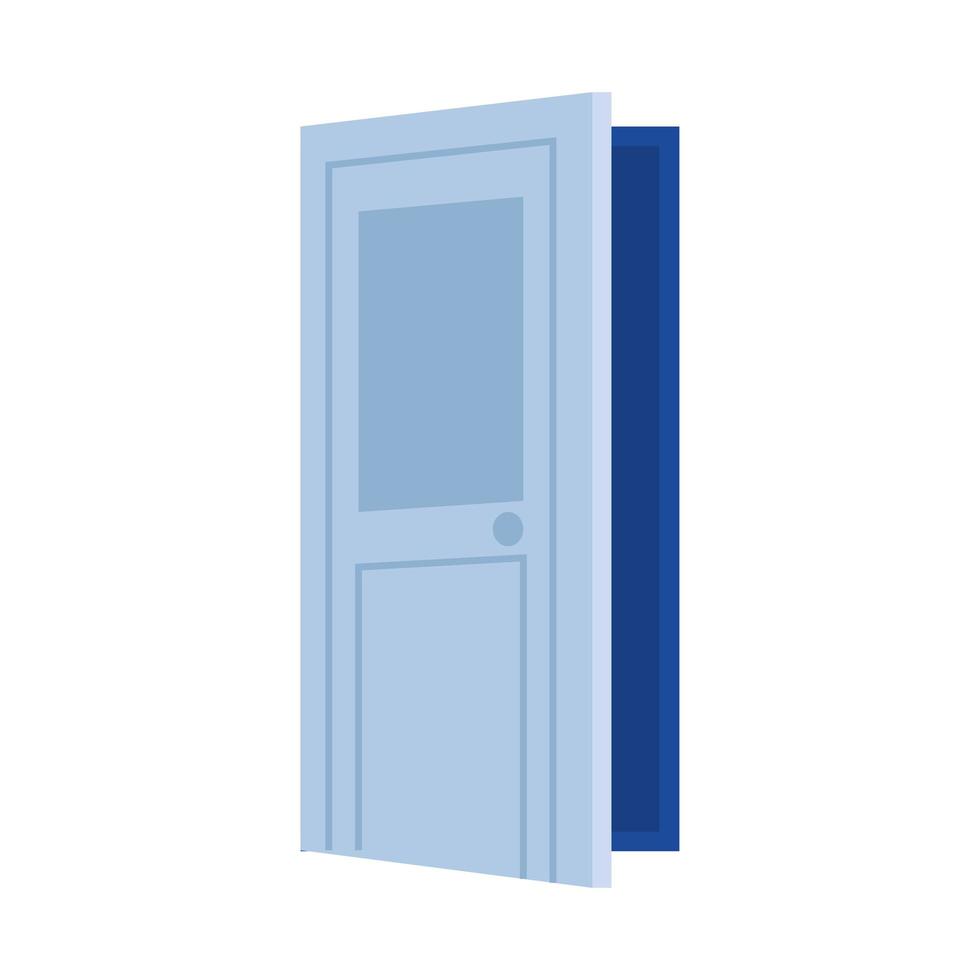 Türsymbol, auf weißem Hintergrund, Symbol der offenen Tür vektor