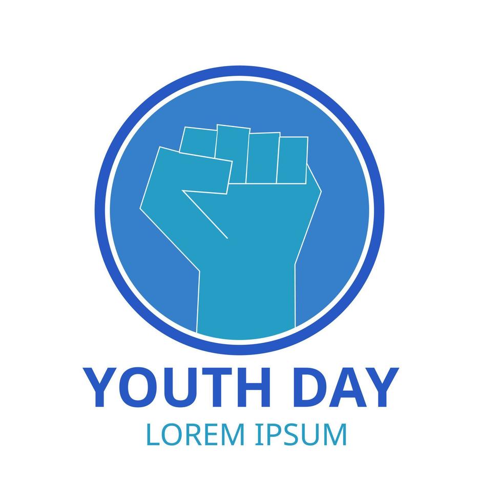 illustration vektor design av ungdomsdagen logotyp för firande