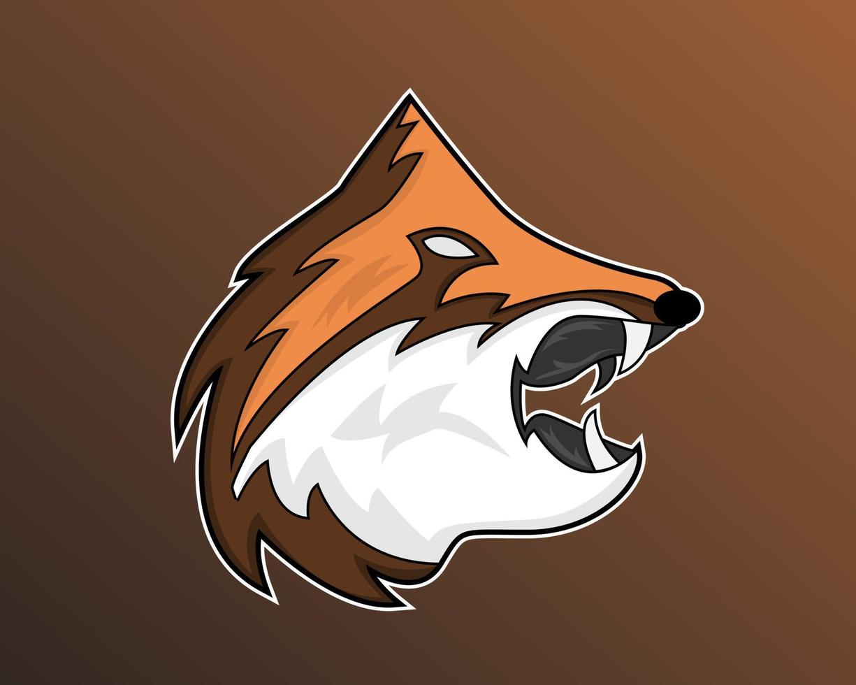 Illustrationsvektordesign der Esport-Logo-Fuchs-Vorlage vektor