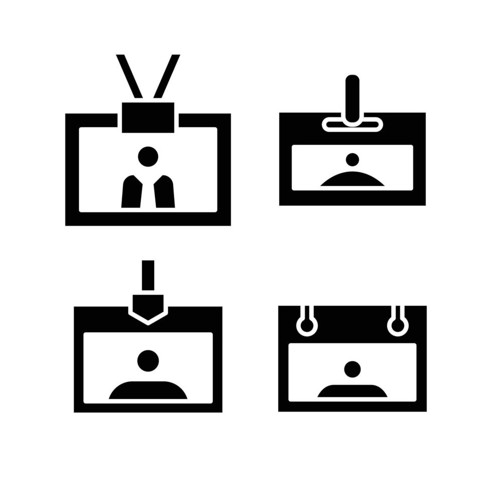 ID-Karten-Tag-Symbole gesetzt vektor