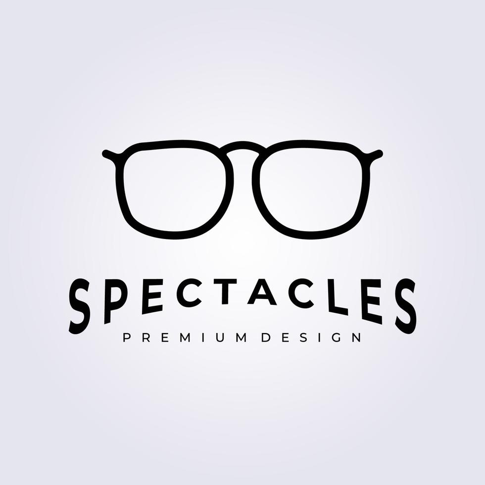 moderna glasögon glasögon logotyp ikon symbol vektor tecken etikett illustration design glasögon butik butik logotyp