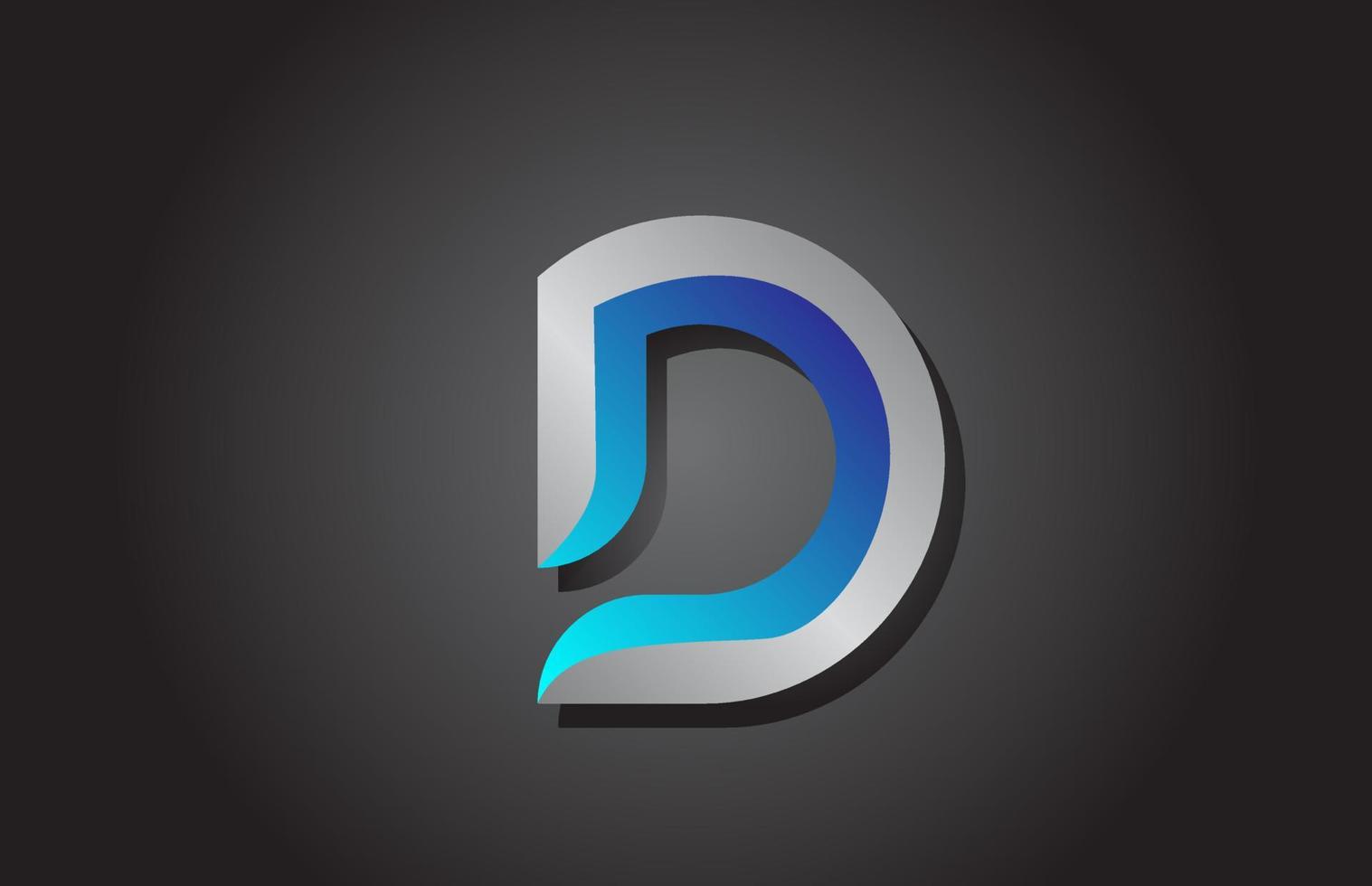 d Alphabet Buchstaben-Logo-Symbol. kreatives Design für Unternehmen und Unternehmen vektor