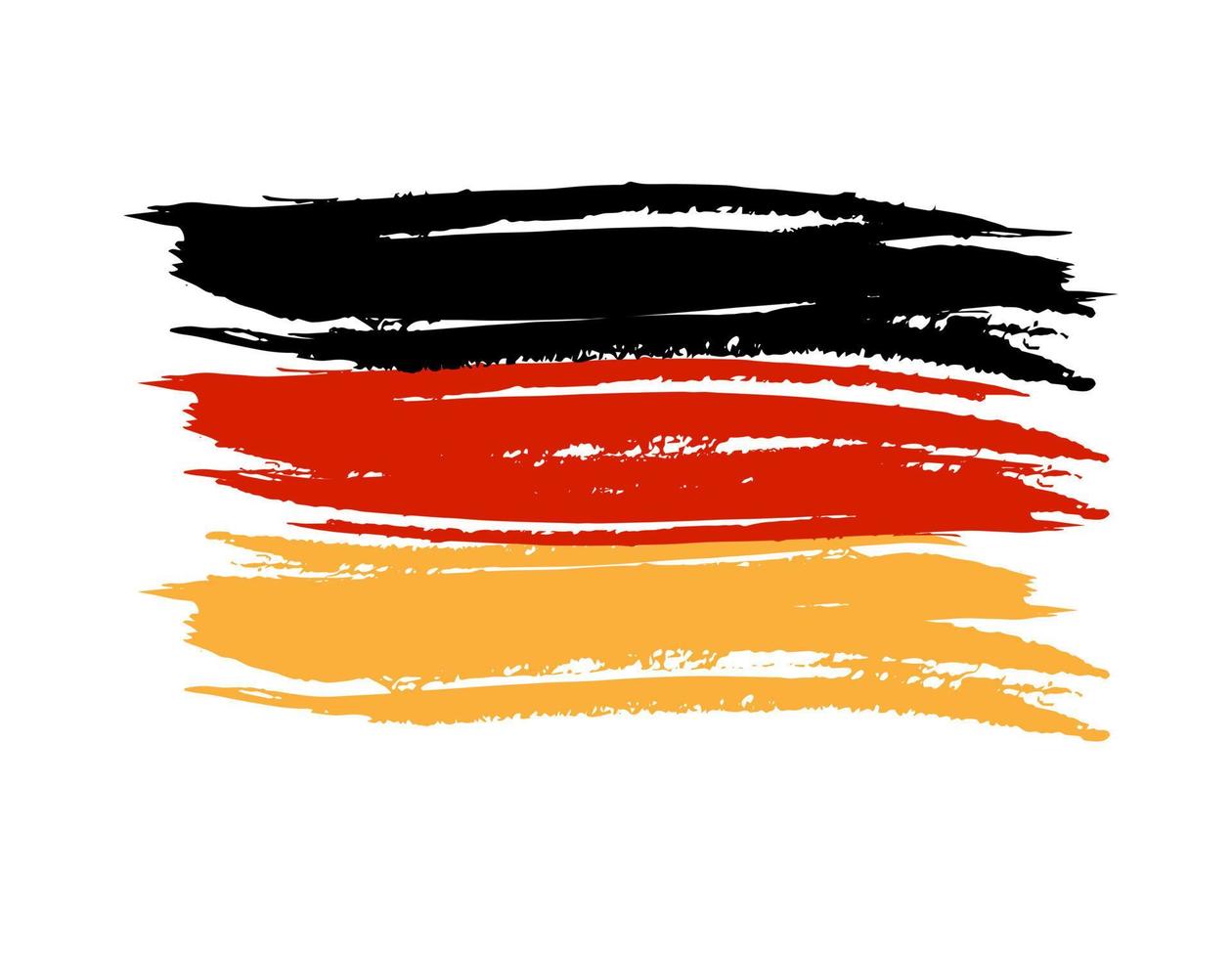 Tyskland Europa land flagga vektor bakgrund ikon vattenfärg torr borste bläck textur illustration självständighetsdagen firande banderoll