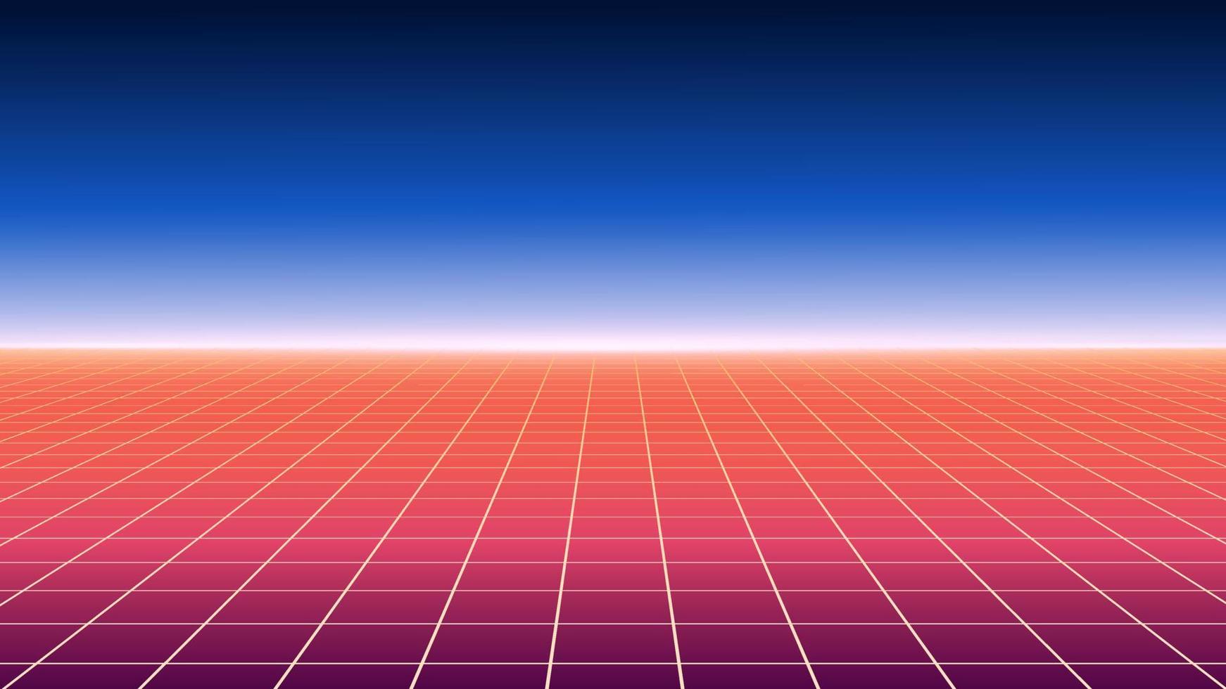 Retro-futuristischer Hintergrund der 80er Jahre. vektor