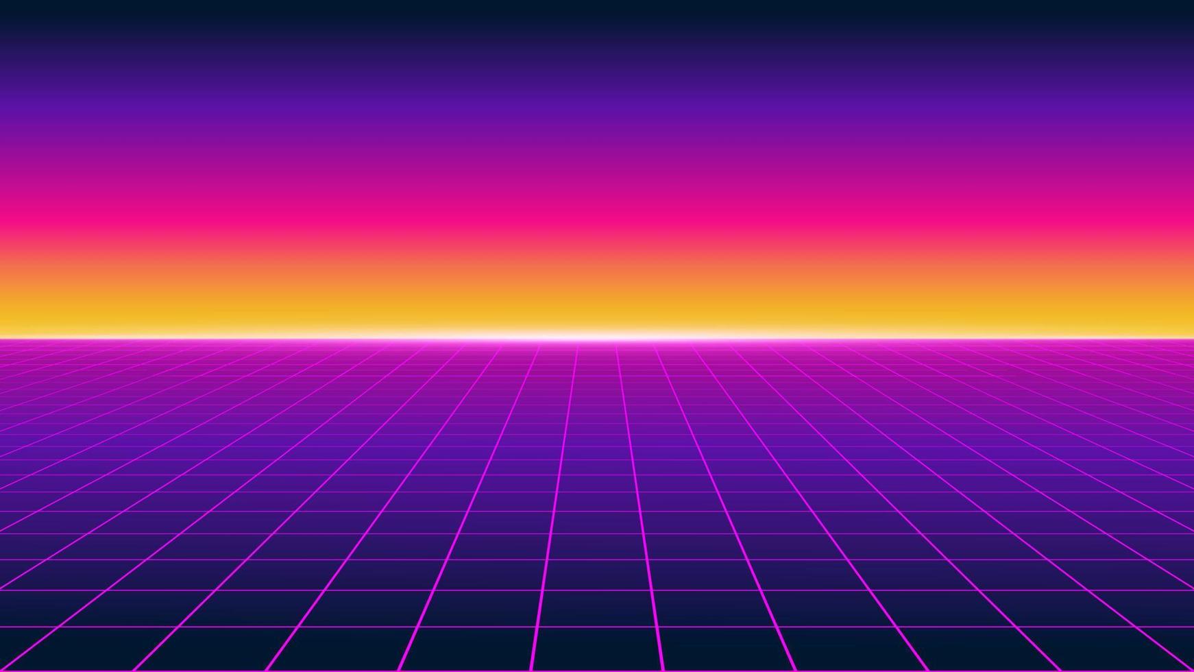 Retro-futuristischer Hintergrund der 80er Jahre. vektor