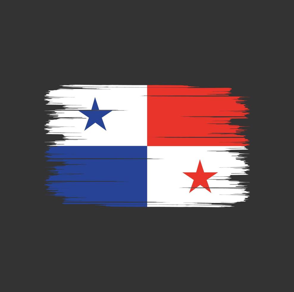 Panama-Flagge-Pinsel vektor