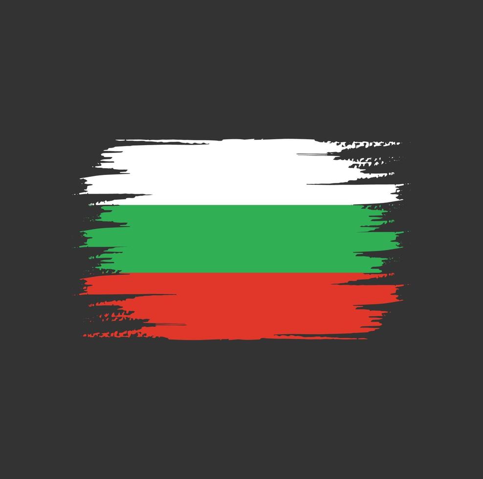 bulgarien flagge bürste vektor