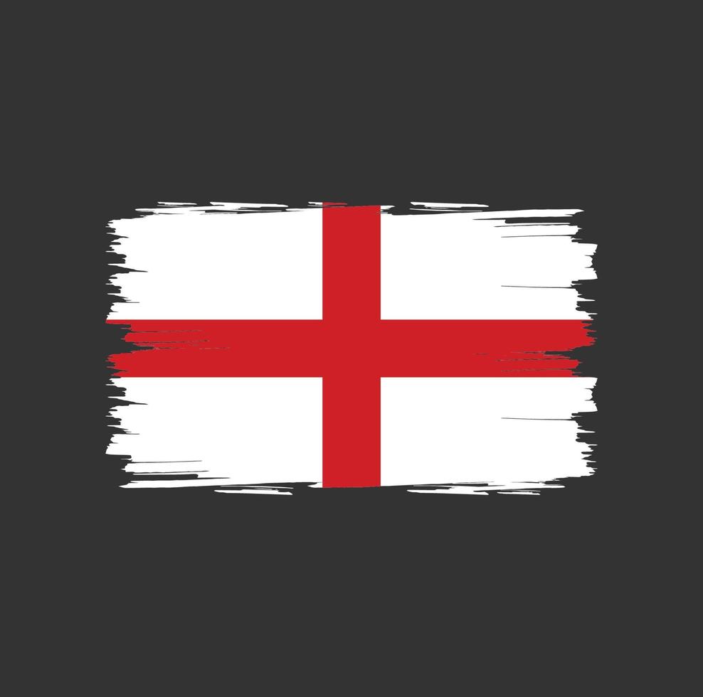 Flagge von England mit Pinselstil vektor