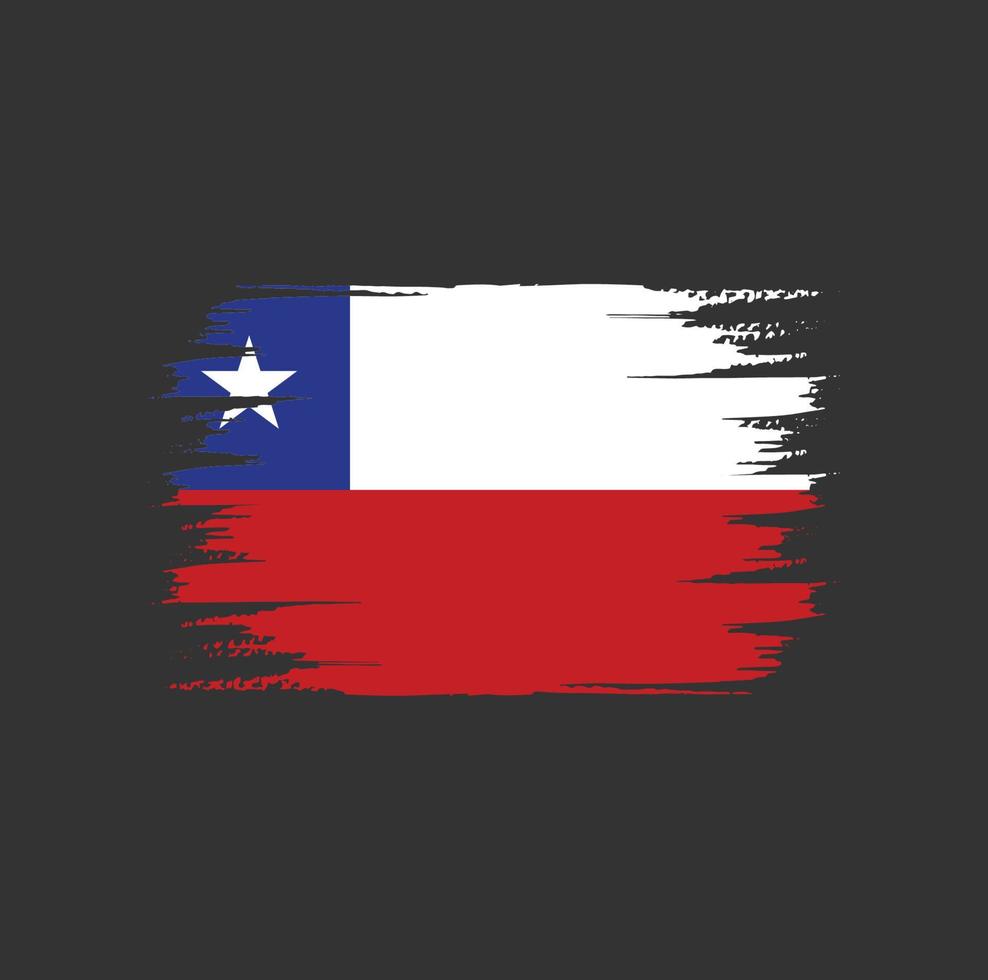 chile flagge bürste vektor