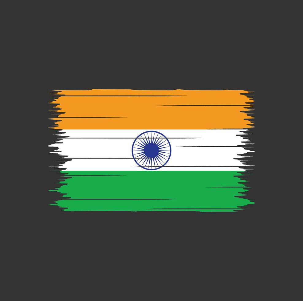 Indien Flagge Pinsel vektor