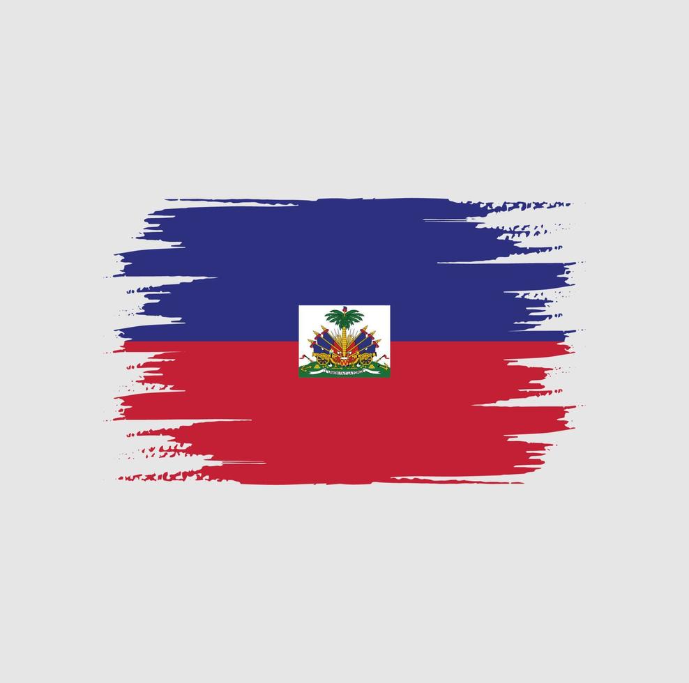 haiti flagge bürste vektor