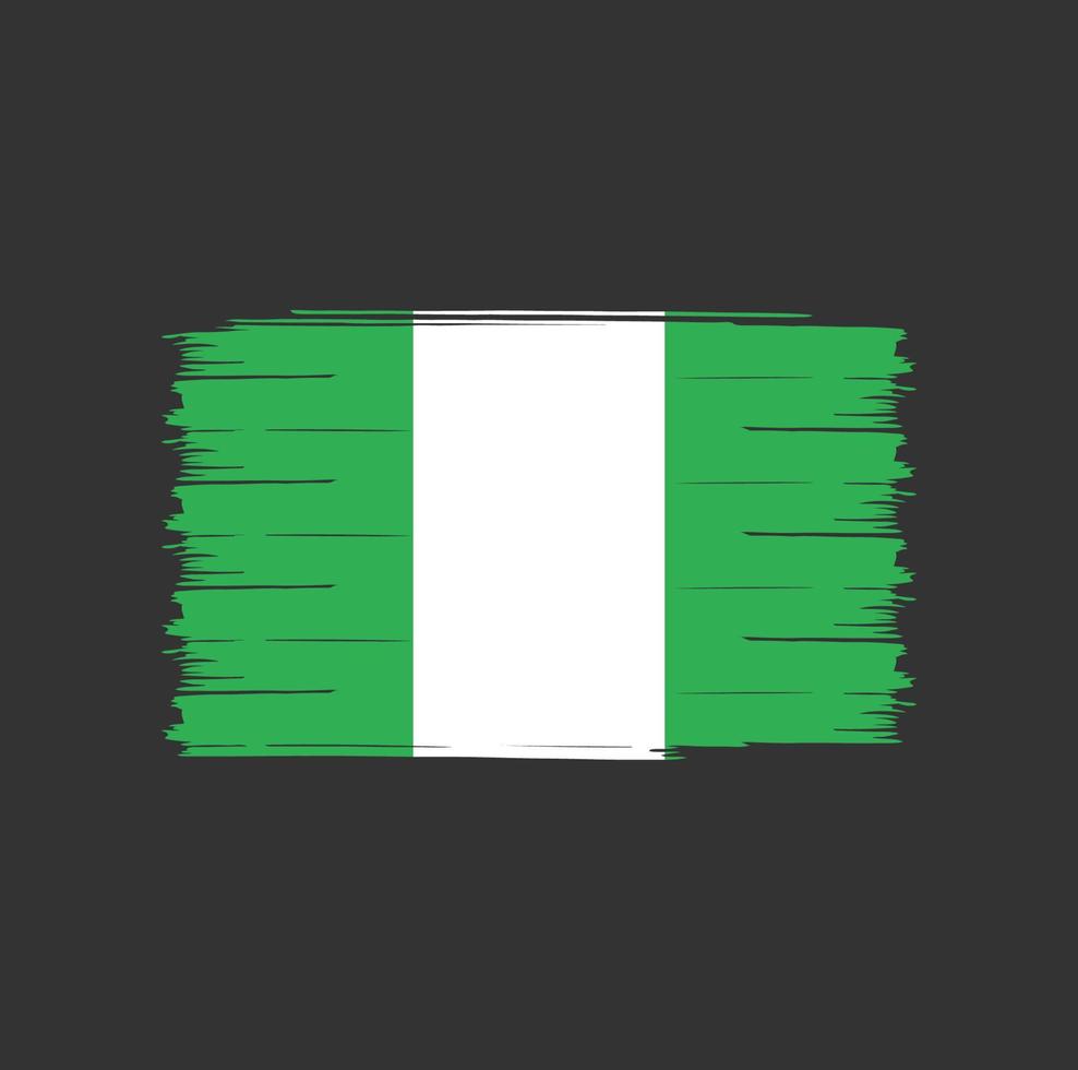 nigeria flagge bürste vektor