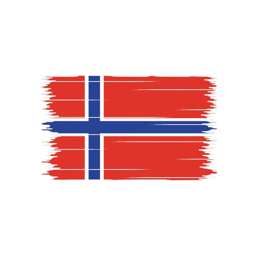 Norwegen Flagge Pinsel vektor