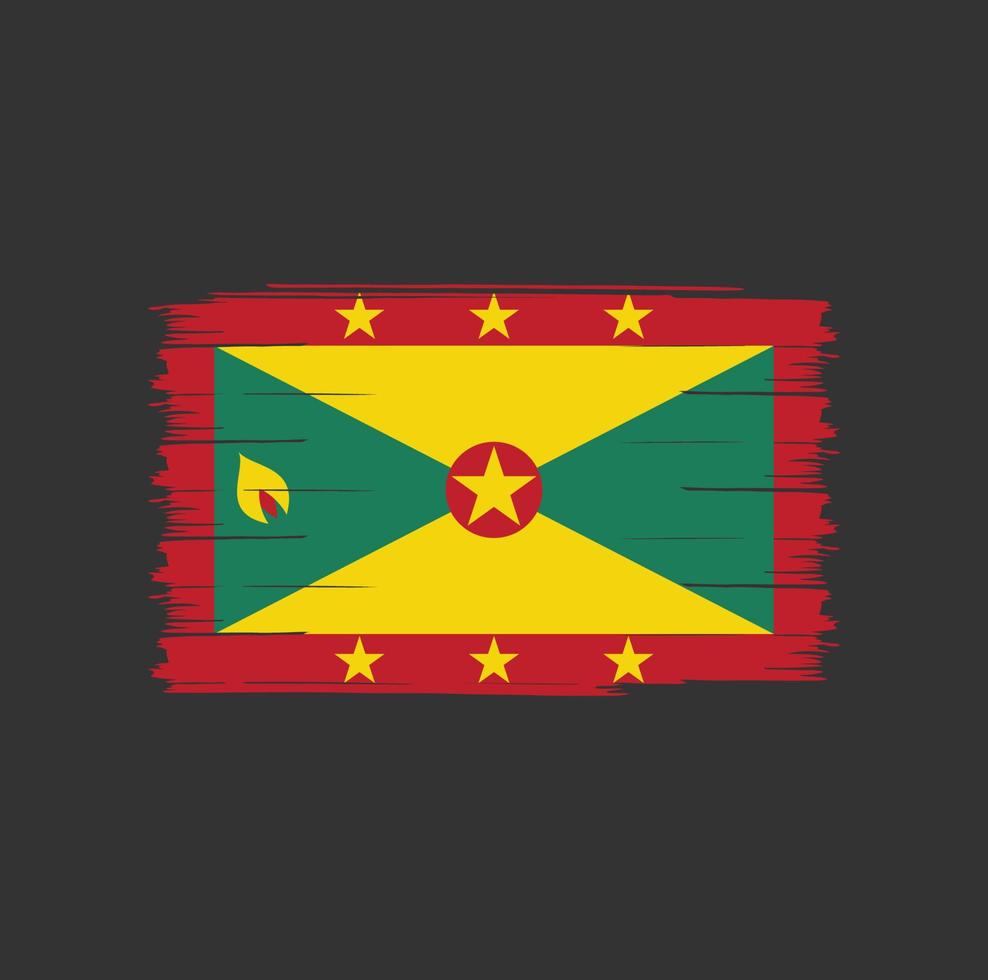 grenada flagge bürste vektor