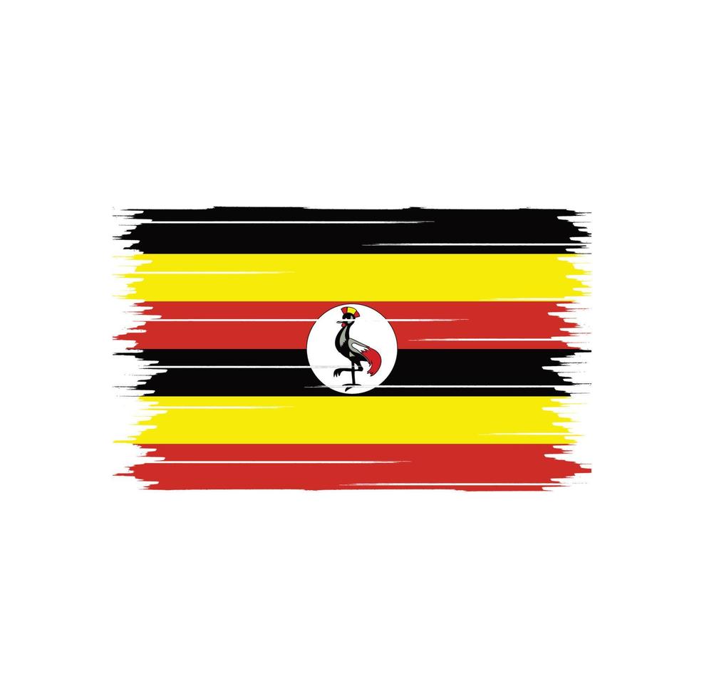 uganda flagge bürste vektor