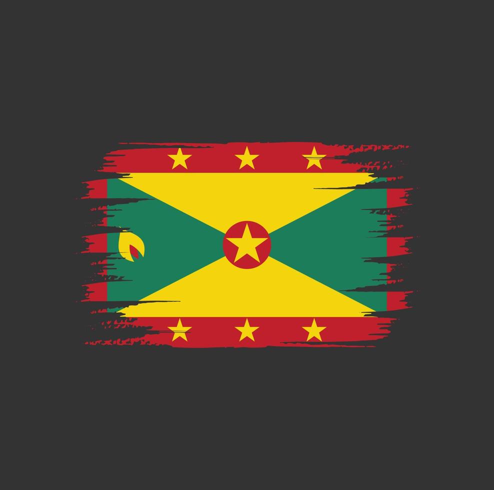 grenada flagge bürste vektor