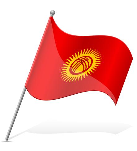 Flagge der Kirgisistan-Vektorillustration vektor