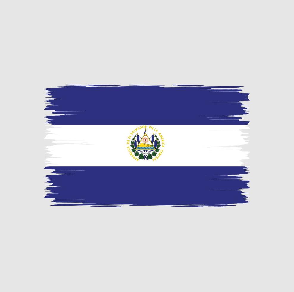 Flagge von El Salvador mit Pinselstilvektor vektor