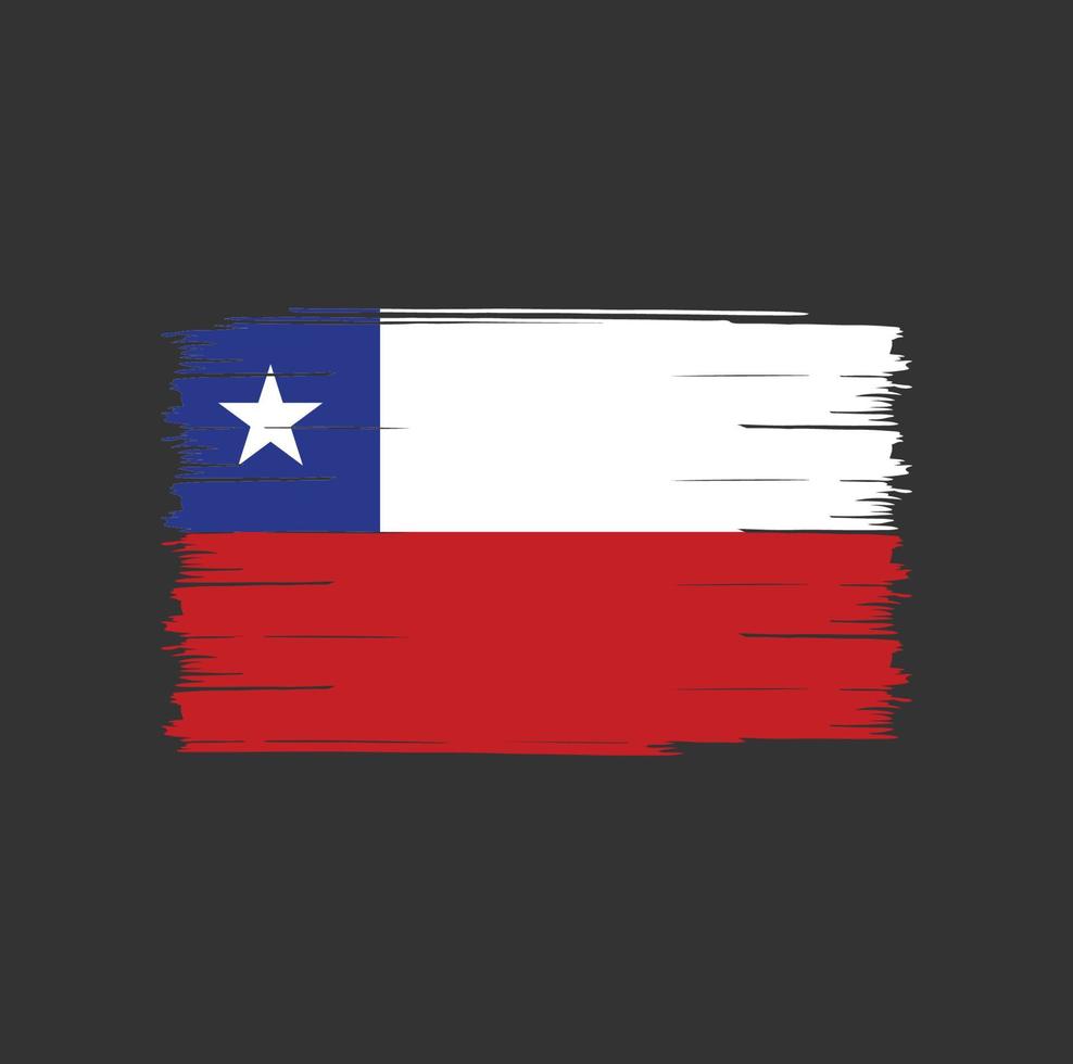 chile flagge bürste vektor