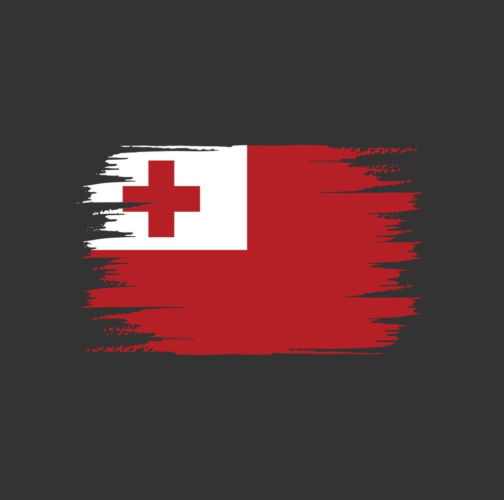 Tonga flagga borste vektor