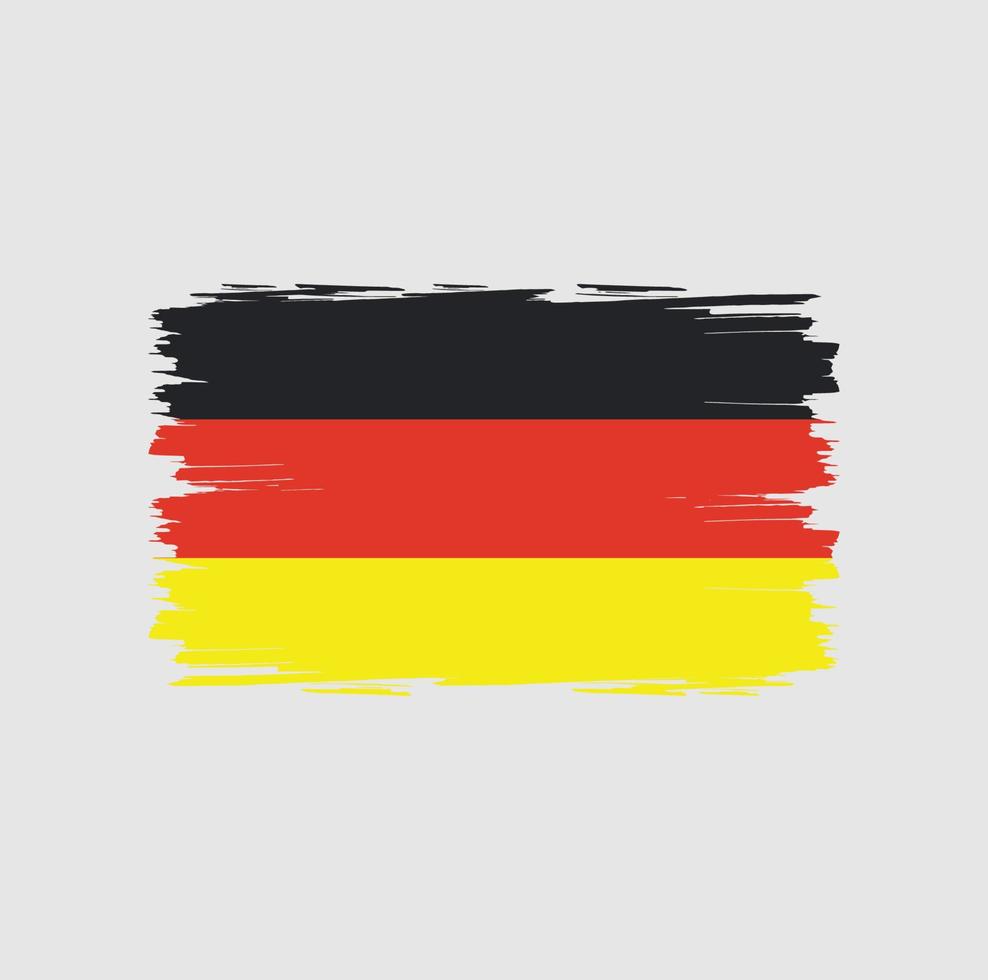 flagge von deutschland mit aquarellpinselstil vektor