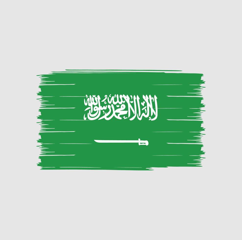 Saudiarabiens flaggborste vektor