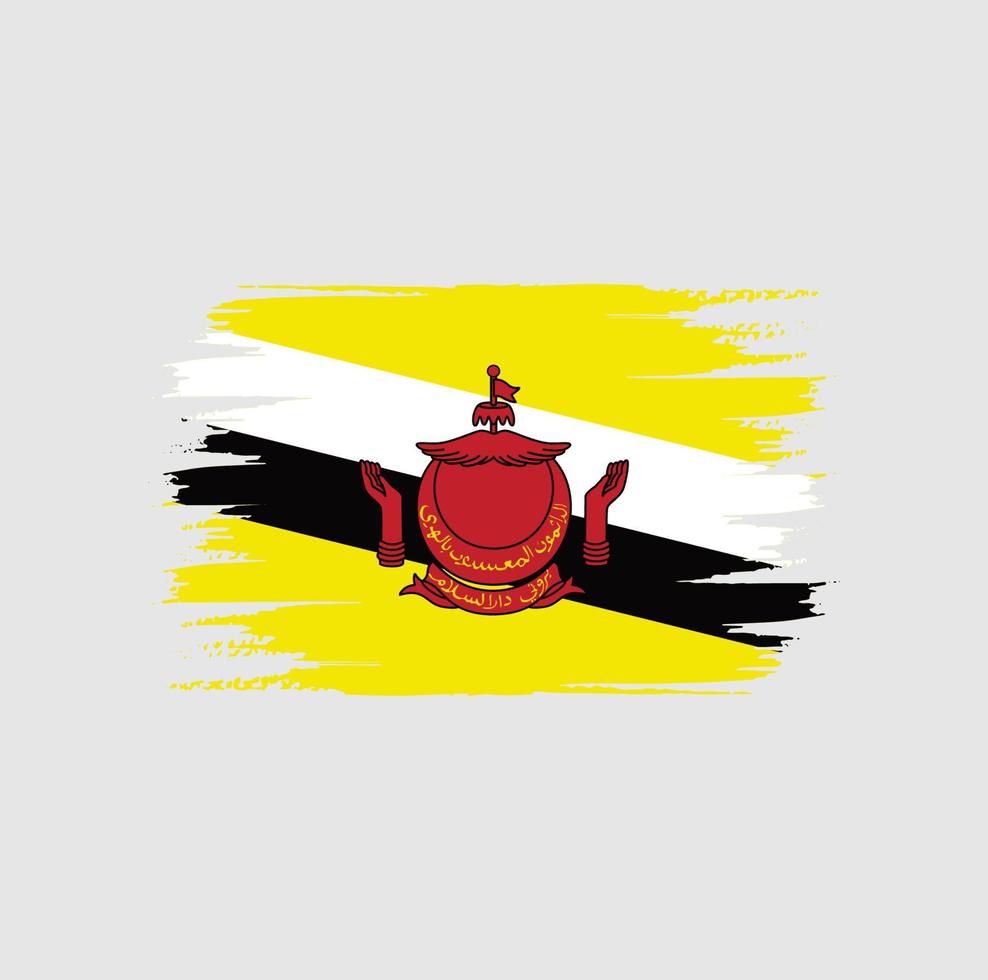 brunei flagga borste vektor