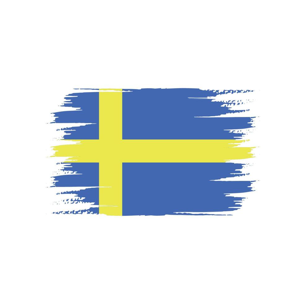 schweden flagge bürste vektor