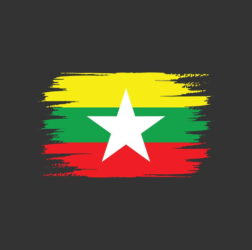 Flagge von Myanmar vektor