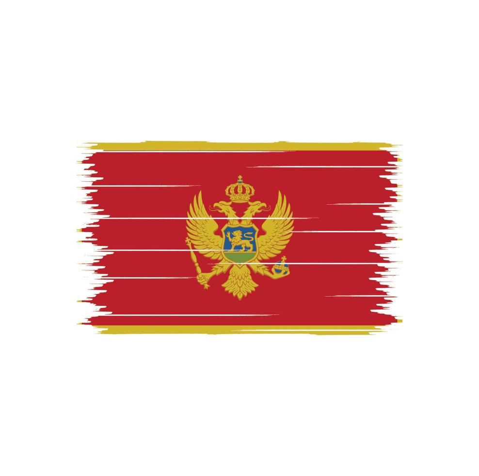 montenegro flagge bürste vektor