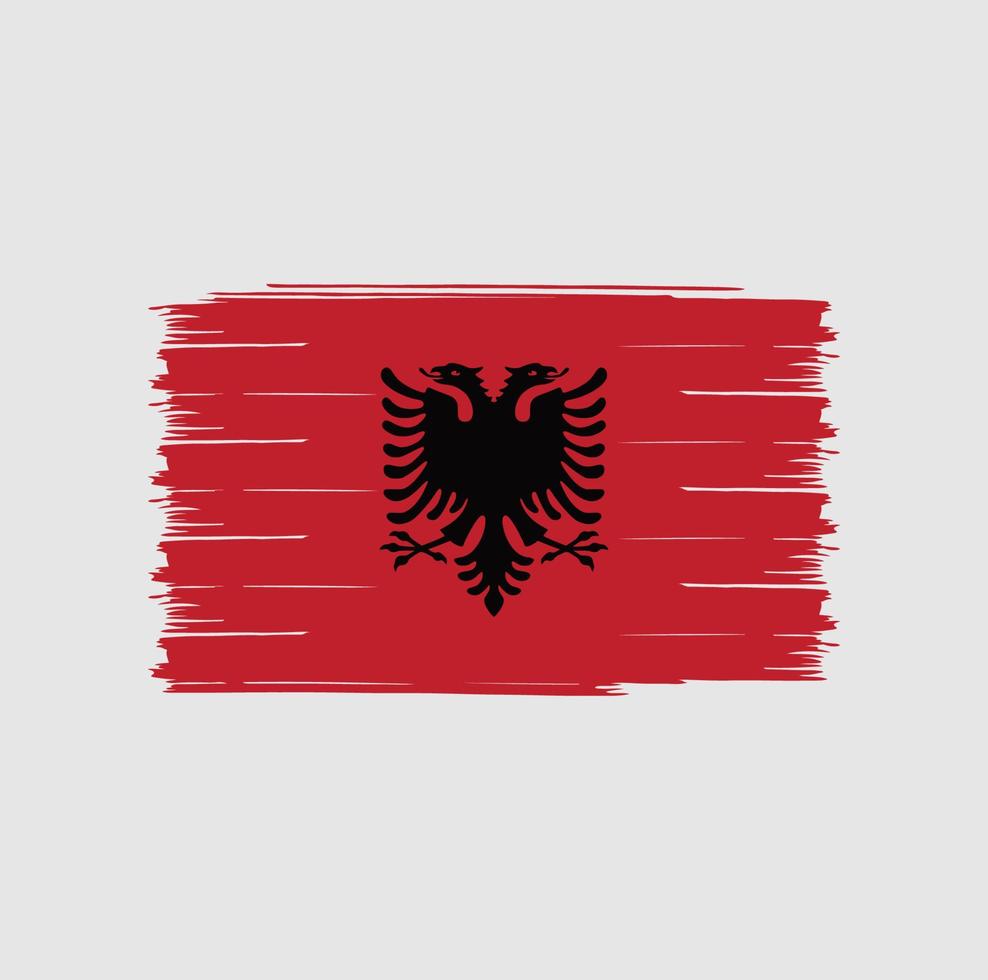 albaniens flaggborste vektor