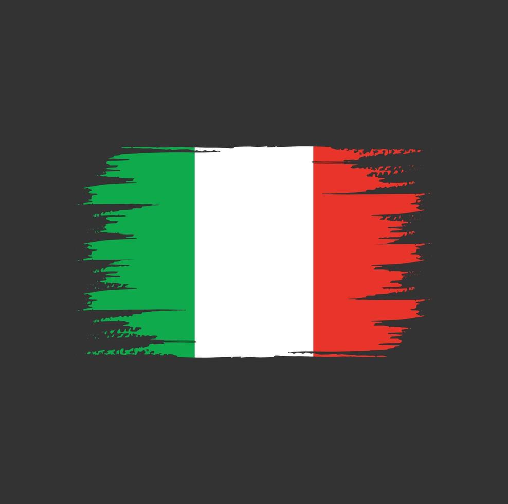 italien flagge bürste vektor