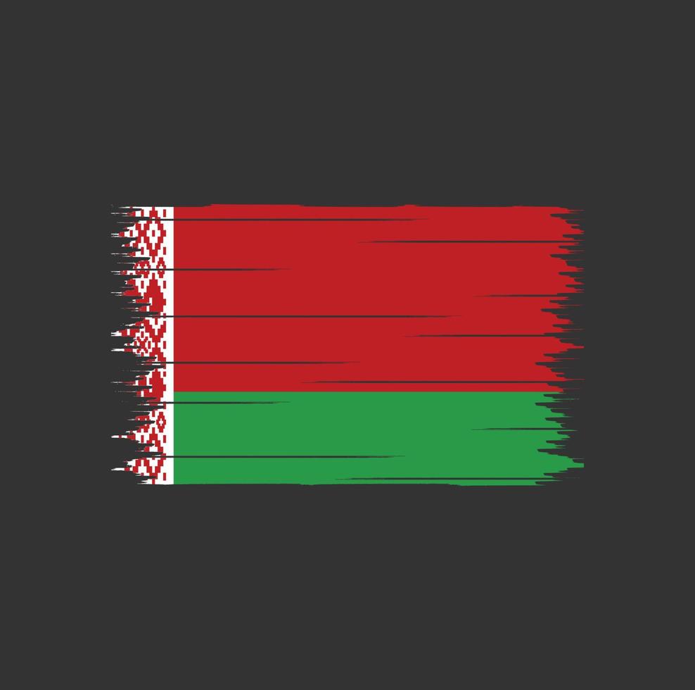 weißrussischer Flaggenpinsel vektor