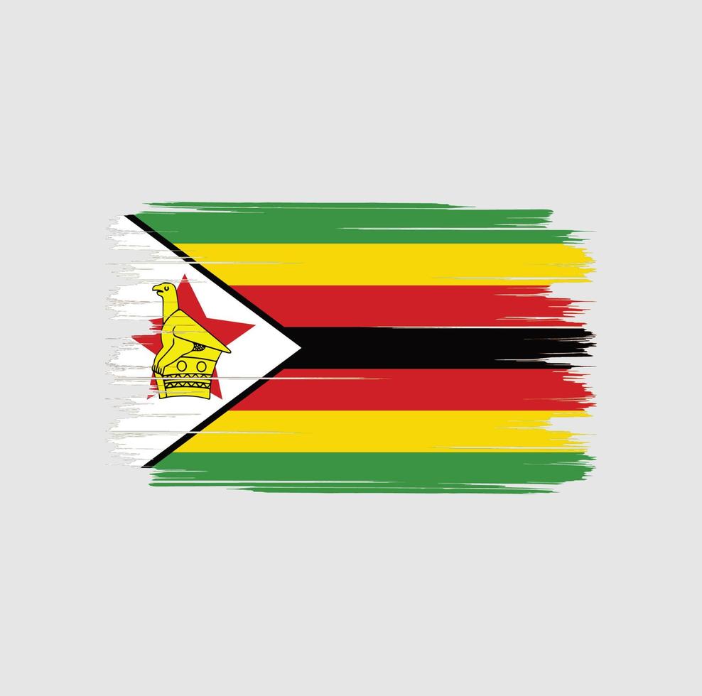 zimbabwe flaggborste vektor