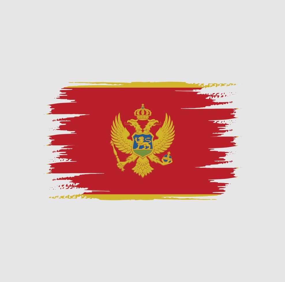 montenegro flagge bürste vektor